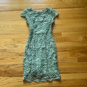 Lulu’s Teal Lace Dress Open Upper Back
